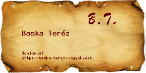 Baska Teréz névjegykártya